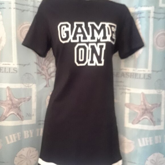 #706 H&M BLK Game On Shirt Dress - Picture 3 of 4